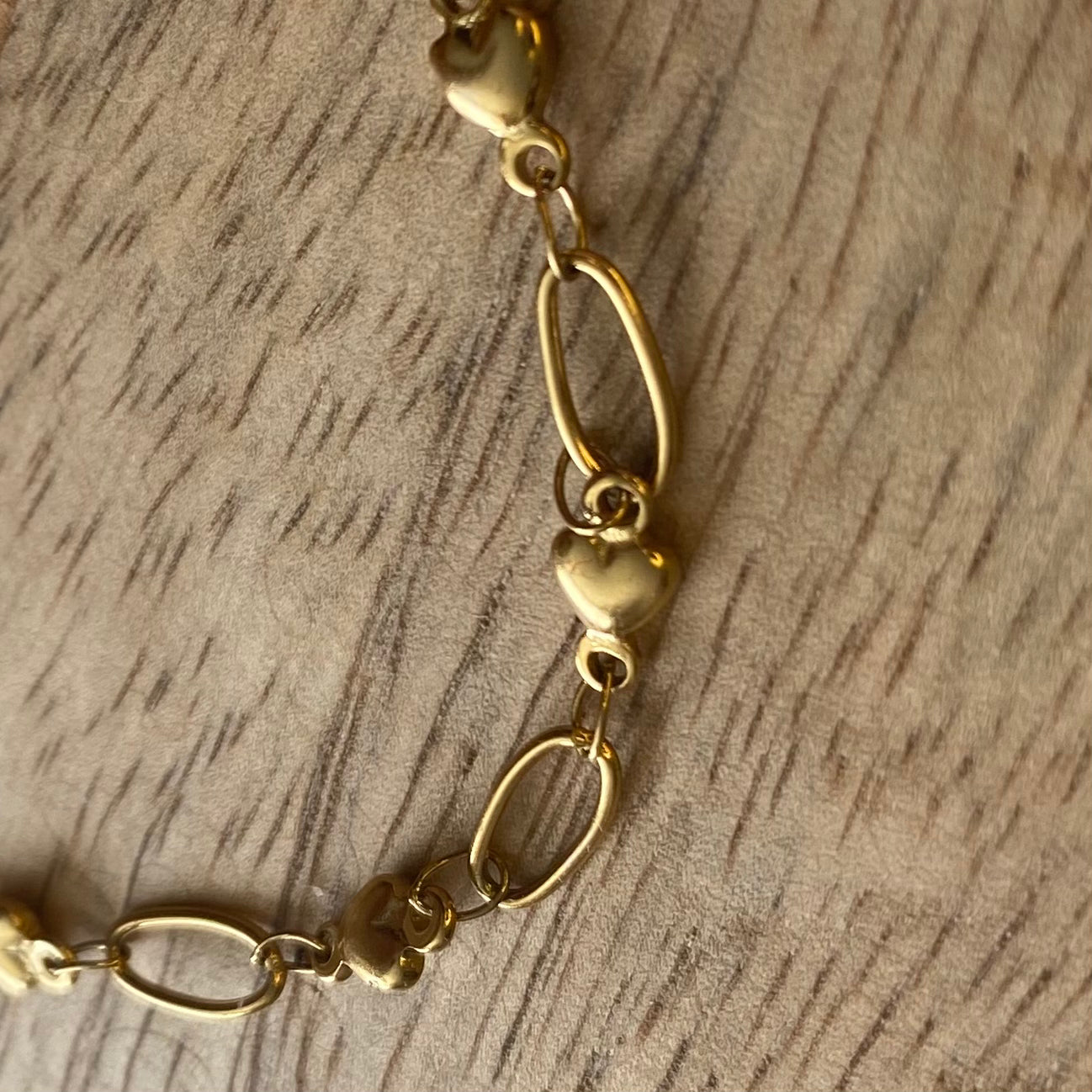 RVS Armband met Ovale Schakels en Hartjes – Goud of Zilver